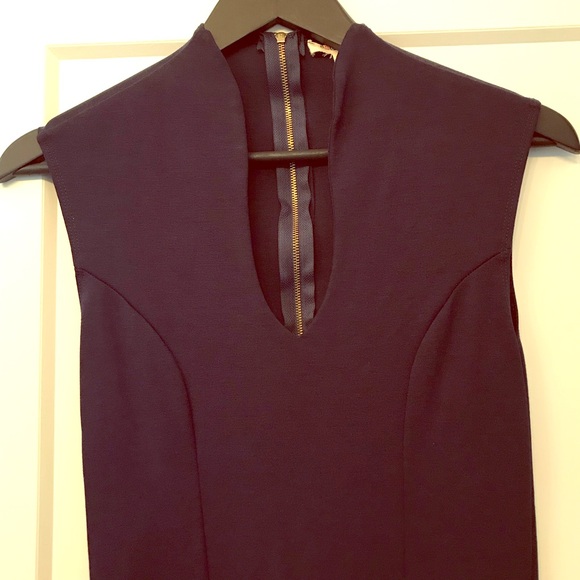 Navy Fitted Dress - Picture 1 of 3
